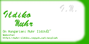 ildiko muhr business card